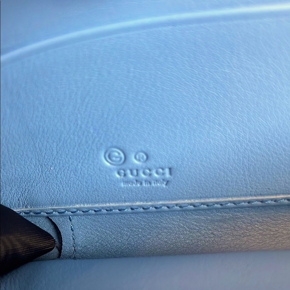 Gucci Guccissima Periwinkle Blue Zippy Wallet - Picture 7 of 9